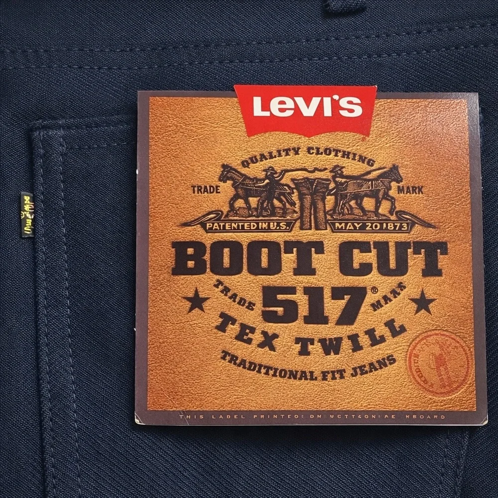 Vintage Levi’s 517 Tex Twill Bootcut Black Tab USA 1997 NWT W42 L32